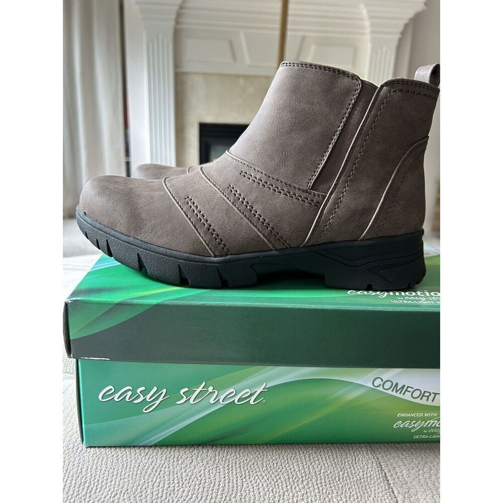 Easy Street Comfort Wave Booties Blythe Light Brown Ultra-Light Insoles S 8.5M - Picture 3 of 7
